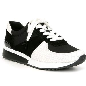 MK Allie Trainer Embossed Printed Leather Sneaker